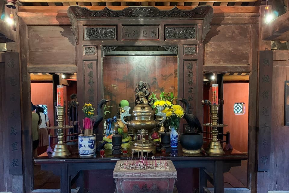 The small shrine inside Hoi An's Japanese Covered Bridge
